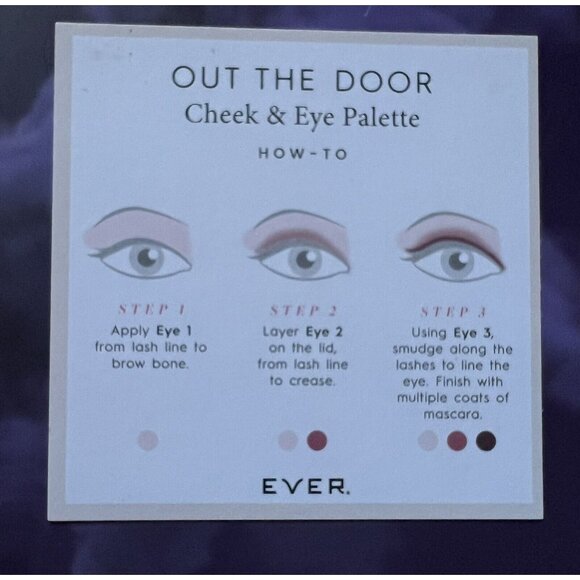 EVER Palette Makeup - Out The Door Cheek & Eye - Bold Brave New In Box! - Picture 6 of 8